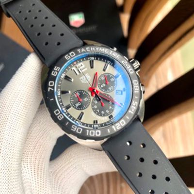 TAG Heuer golf watch replica Quartz Movement   F1  PVD Stainless Steel Folding Buckle Black 43mm Watch